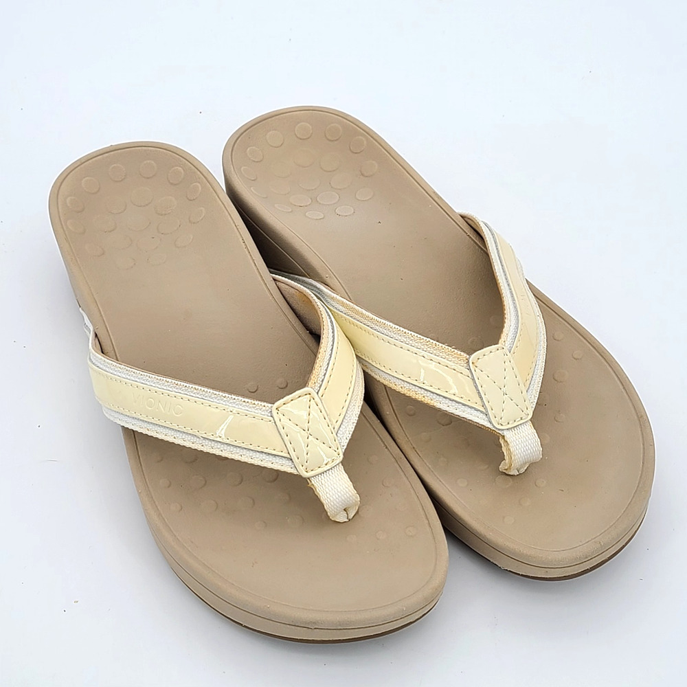 Vionic High Tide II Women's Platform Sandal in Natural/Cream, Size 8 US (EU 39)